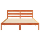 vidaXL Ágykeret fejtámlával Faggyú barna 160 x 220 cm Tömör fenyőfa