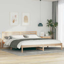 vidaXL Ágykeret fejtámlával Barna 200 x 220 cm Tömör fenyőfa