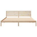 vidaXL Ágykeret fejtámlával Barna 200 x 220 cm Tömör fenyőfa