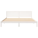 vidaXL Ágykeret fejtámlával Fehér 200 x 220 cm Tömör fenyőfa