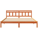 vidaXL Ágykeret Barna 200 x 200 cm Tömör fenyőfa