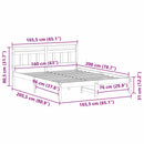 vidaXL Ágykeret Fehér 160 x 200 cm Tömör fenyőfa