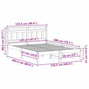 vidaXL Ágykeret Barna 120 x 200 cm Tömör fenyőfa