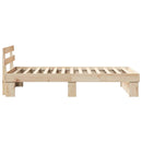 vidaXL Ágykeret fejtámlával Barna 90 x 200 cm Tömör fenyőfa
