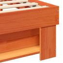 vidaXL Ágykeret fejtámlával Faggyú barna 90 x 200 cm Tömör fenyőfa