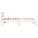 vidaXL Ágykeret fejtámlával Fehér 80 x 200 cm Tömör fenyőfa