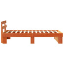 vidaXL Ágykeret fejtámlával Faggyú barna 75 x 190 cm Tömör fenyőfa