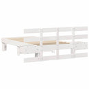 vidaXL Ágykeret fejtámlával Fehér 100 x 200 cm Tömör fenyőfa