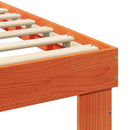vidaXL Ágykeret fejtámlával Faggyú barna 100 x 200 cm Tömör fenyőfa