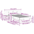 vidaXL Ágykeret fejtámlával Faggyú barna 100 x 200 cm Tömör fenyőfa