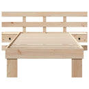 vidaXL Ágykeret fejtámlával Barna 90 x 200 cm Tömör fenyőfa