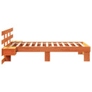vidaXL Ágykeret fejtámlával Faggyú barna 90 x 200 cm Tömör fenyőfa