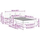 vidaXL Ágykeret fejtámlával Faggyú barna 90 x 200 cm Tömör fenyőfa