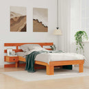 vidaXL Ágykeret fejtámlával Faggyú barna 80 x 200 cm Tömör fenyőfa