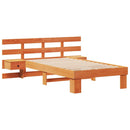vidaXL Ágykeret fejtámlával Faggyú barna 80 x 200 cm Tömör fenyőfa