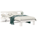 vidaXL Ágykeret fejtámlával Fehér 75 x 190 cm Tömör fenyőfa