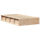 vidaXL Ágykeret Faggyú barna 75 x 190 cm Tömör fenyőfa