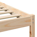 vidaXL Ágykeret fejtámlával Barna 100 x 200 cm Tömör fenyőfa