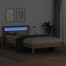 vidaXL Ágykeret fejtámlával Barna 100 x 200 cm Tömör fenyőfa