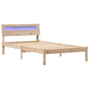 vidaXL Ágykeret fejtámlával Barna 100 x 200 cm Tömör fenyőfa