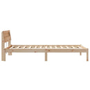 vidaXL Ágykeret fejtámlával Barna 100 x 200 cm Tömör fenyőfa