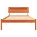 vidaXL Ágykeret fejtámlával Faggyú barna 100 x 200 cm Tömör fenyőfa