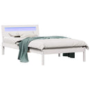 vidaXL Ágykeret fejtámlával Fehér 80 x 200 cm Tömör fenyőfa