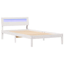 vidaXL Ágykeret fejtámlával Fehér 90 x 190 cm Tömör fenyőfa