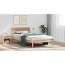 vidaXL Ágykeret fejtámlával Barna 75 x 190 cm Tömör fenyőfa