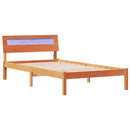 vidaXL Ágykeret fejtámlával Faggyú barna 75 x 190 cm Tömör fenyőfa