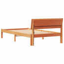 vidaXL Ágykeret fejtámlával Faggyú barna 75 x 190 cm Tömör fenyőfa