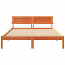 vidaXL Ágykeret fejtámlával Faggyú barna 150 x 200 cm Tömör fenyőfa