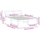 vidaXL Ágykeret fejtámlával Fehér 120 x 200 cm Tömör fenyőfa