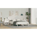vidaXL Ágykeret LED -es lámpákkal Fehér 140 x 190 cm Tömör fenyőfa