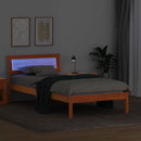 vidaXL Ágykeret fejtámlával Faggyú barna 90 x 200 cm Tömör fenyőfa