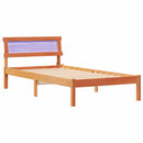 vidaXL Ágykeret fejtámlával Faggyú barna 90 x 200 cm Tömör fenyőfa