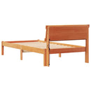 vidaXL Ágykeret fejtámlával Faggyú barna 90 x 200 cm Tömör fenyőfa