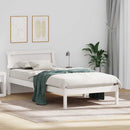 vidaXL Ágykeret fejtámlával Fehér 90 x 190 cm Tömör fenyőfa