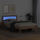 vidaXL Ágykeret fejtámlával Barna 75 x 190 cm Tömör fenyőfa