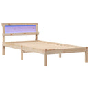 vidaXL Ágykeret fejtámlával Barna 75 x 190 cm Tömör fenyőfa
