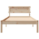 vidaXL Ágykeret fejtámlával Barna 75 x 190 cm Tömör fenyőfa