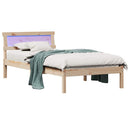 vidaXL Ágykeret fejtámlával Barna 75 x 190 cm Tömör fenyőfa