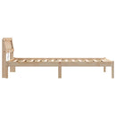 vidaXL Ágykeret fejtámlával Barna 75 x 190 cm Tömör fenyőfa