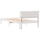 vidaXL Ágykeret fejtámlával Fehér 75 x 190 cm Tömör fenyőfa