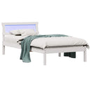 vidaXL Ágykeret fejtámlával Fehér 75 x 190 cm Tömör fenyőfa