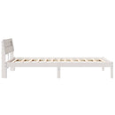 vidaXL Ágykeret fejtámlával Fehér 75 x 190 cm Tömör fenyőfa