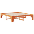 vidaXL Ágykeret Barna 200 x 200 cm Tömör fenyőfa