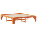 vidaXL Ágykeret Barna 200 x 200 cm Tömör fenyőfa