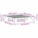 vidaXL Ágykeret Barna 200 x 200 cm Tömör fenyőfa