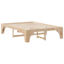 vidaXL Ágykeret Barna 140 x 200 cm Tömör fenyőfa